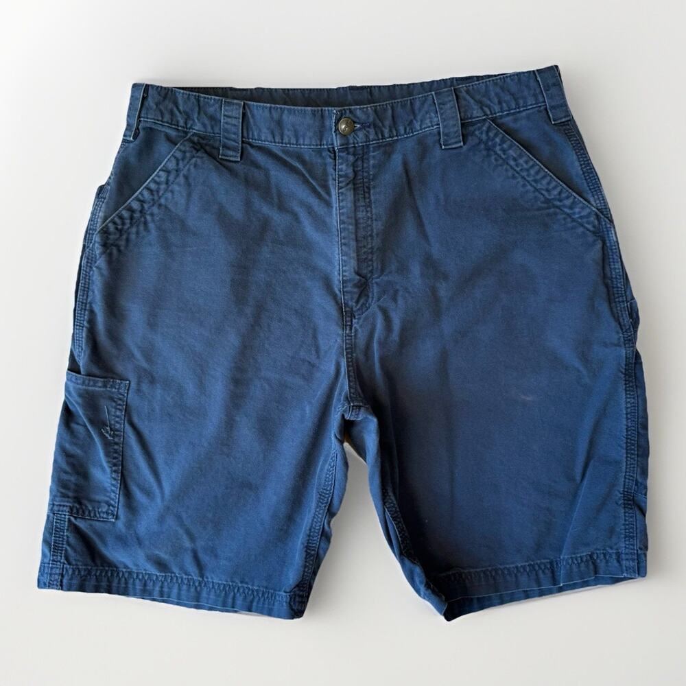 Vintage Carhartt Carpenter Shorts 37 Blue 90s Streetwear New York Summer